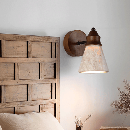 Natural Stone Room Decor Wall Lamp Classical Wall Lights Bedroom Led Sconce Yellow Travertine Home Decorations Lighting Fixtures