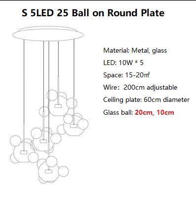 Bubble Lamp Globe Glass Hanging Lamps Dining Room Bubble Pendant Light Kitchen Hotel Glass Ball Suspension Lighting