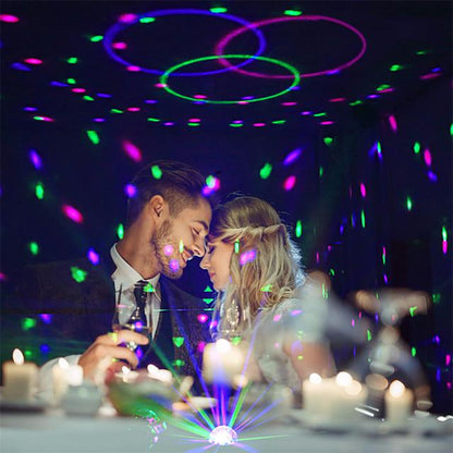 Bluetooth Sound Activated Strobe Light Crystal Magic Ball Party Lights Rotating Disco XMAS LED Stage Lights Home Projector Lamp