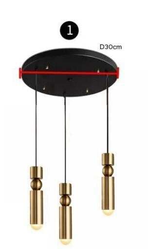 Nordic Pendant Lamp Modern Kitchen Lamp Dining Room Bar Counter Shop Pipe Pendant Down Tube LED Lights Office Livingroom