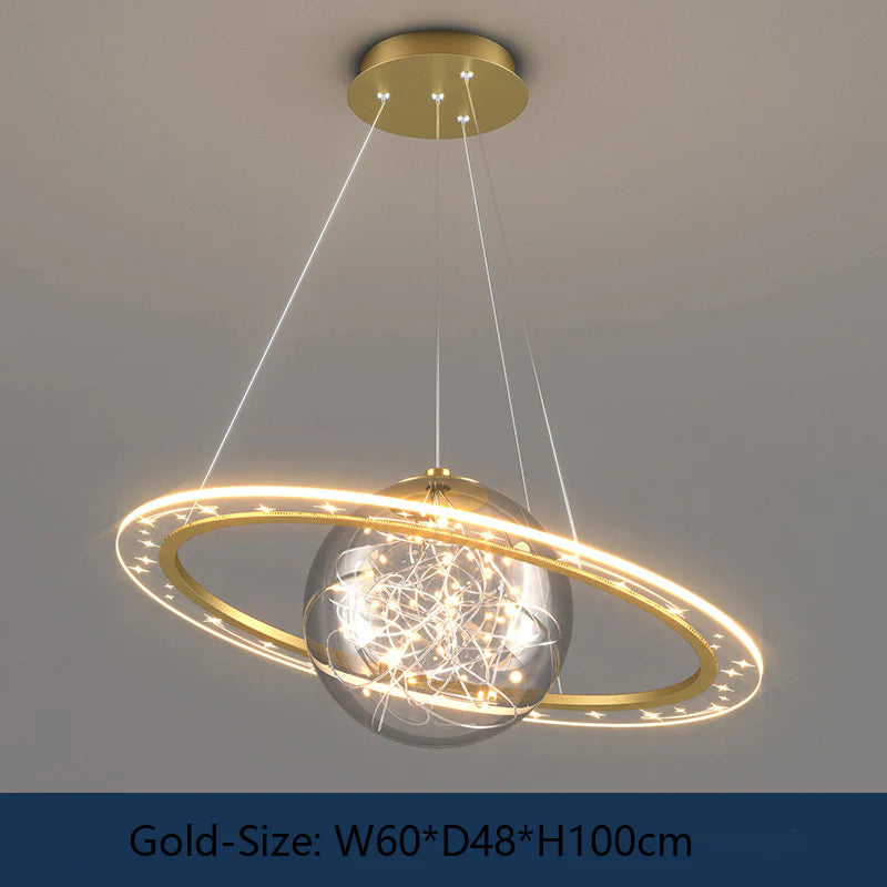 Star chandelier led New Acrylic living room bedroom lamp personality creative children's room net red home dining room lamp
