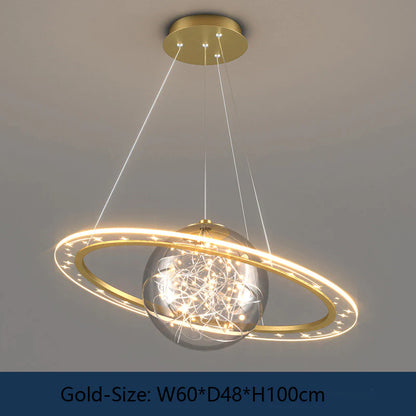 Star chandelier led New Acrylic living room bedroom lamp personality creative children's room net red home dining room lamp