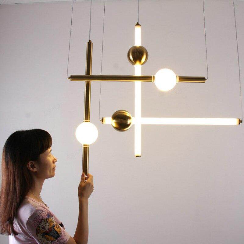 Modern Glass Metal Ball Pendant Lights Luminaria Cylinder Pipe Industrial Lamp Hanglamp Lustre Suspension