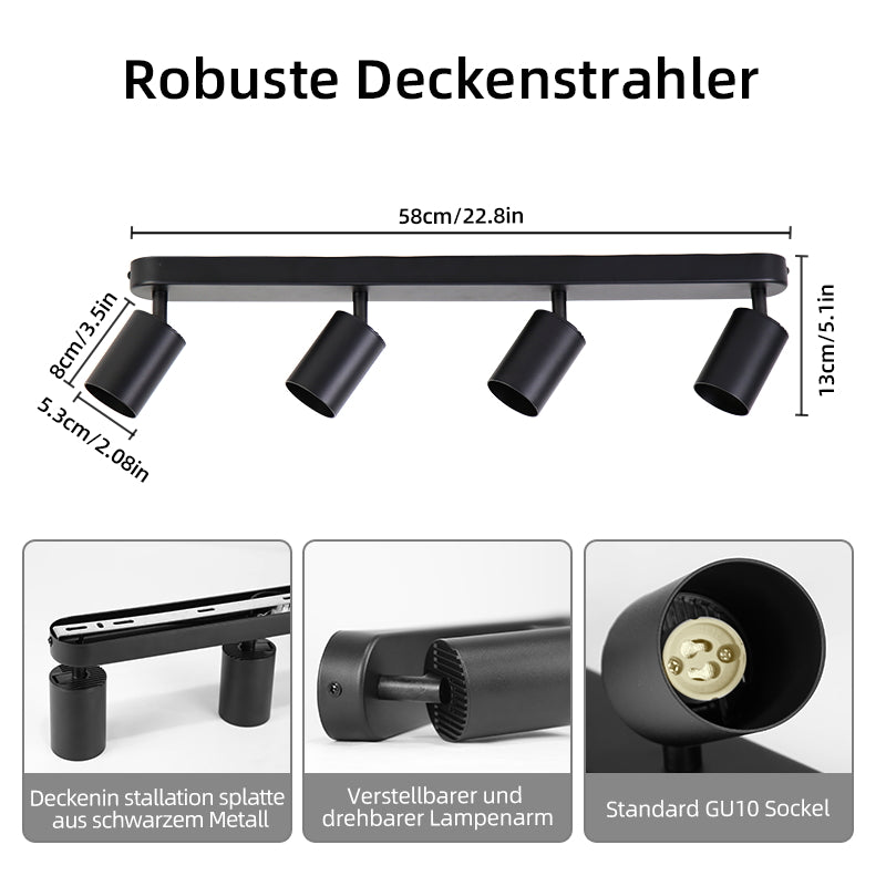 GU10 LED Track Light Spotlight 110-220V Suit Ceiling Lamp GU10 3 Color COB Spot Lights For Kitchen Commercial Living Room