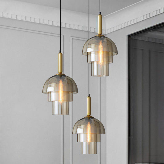 Vintage LED Pendant Chandeliers Lighting Glass Pendant Lamp Restaurant Living Room Aisle Bar Hanging Lighting