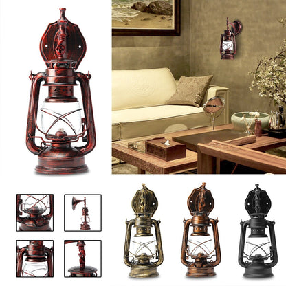 E27 Retro Classic Kerosene Lamp Wall Light Sconce Holder Portable Lights Adornment Bar Club Coffee Shop Restaurant Home Decor
