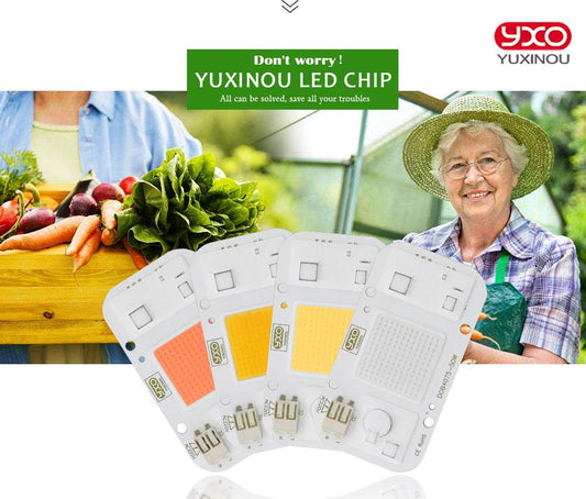 1pcs Hydroponice 20w 30w 50w cob led grow light chip full spectrum 380nm-780nm for Indoor Plant Seedling Grow and Flower