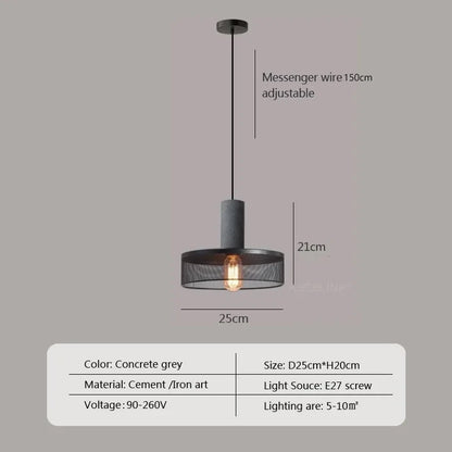 Retro LED Pendant Light Creative Cement Head Hanging Fixtures For Living Room Dining Room Bar Coffer Shop Restaurant Decor Lamps