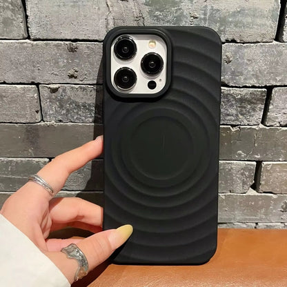 Simple Macaron Color Case Compatible for IPhone 17 16 11 15 14 12 13 Pro Max XR 15 16 Plus XS X Max Wave Magnetic Attraction Case