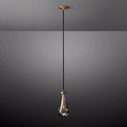 Light Luxury Full Copper Glass Creative Water Drop Chandeliers