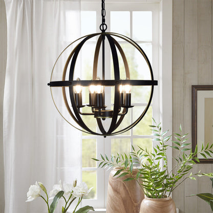 Globe Chandelier Farmhouse Hanging Lighting Ceiling Light Fixture