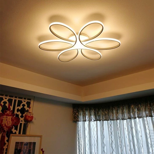 Remote Control Ceiling Lights For Living Room Bedroom  White Balck Body Color Home Deco Lamp Home Lighting Fixture