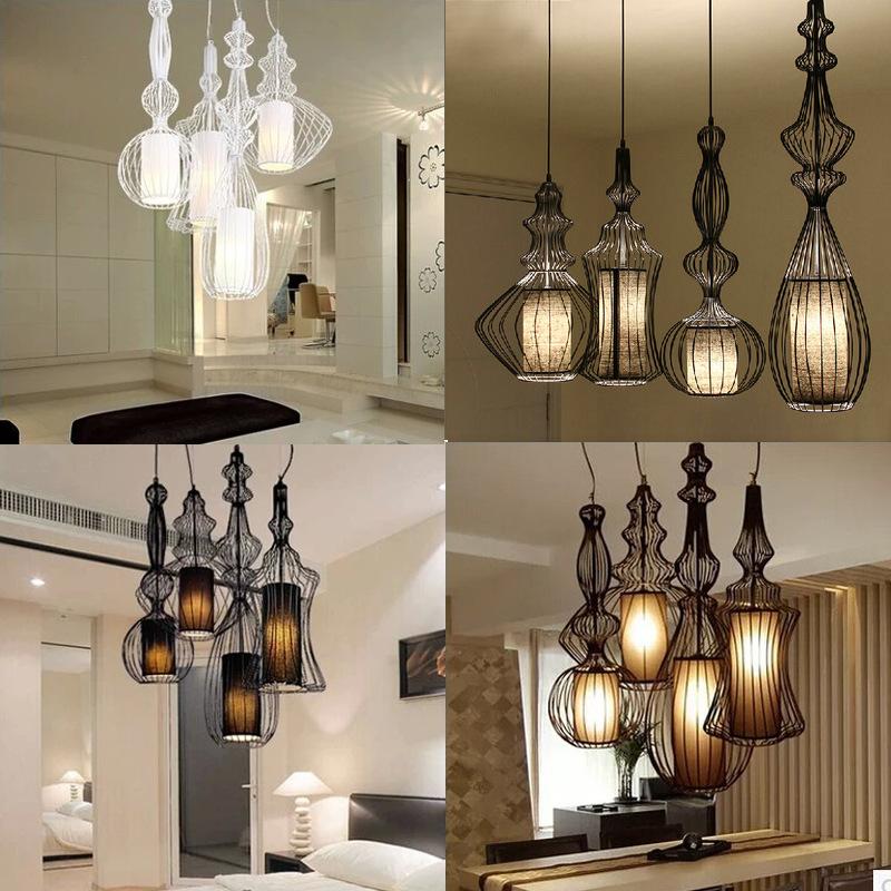 Creative Cafe Retro Birdcage Lamp Chandelier