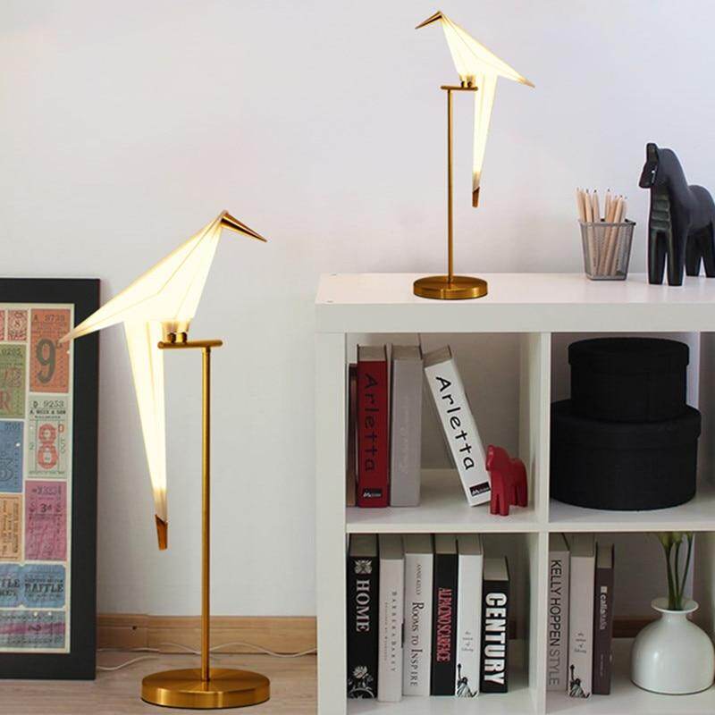 Nordic Bird Iron Pendant Light Paper Crane LED Lamp   Suspension Luminaire Loft Living Room Restaurant Pendant Lamp