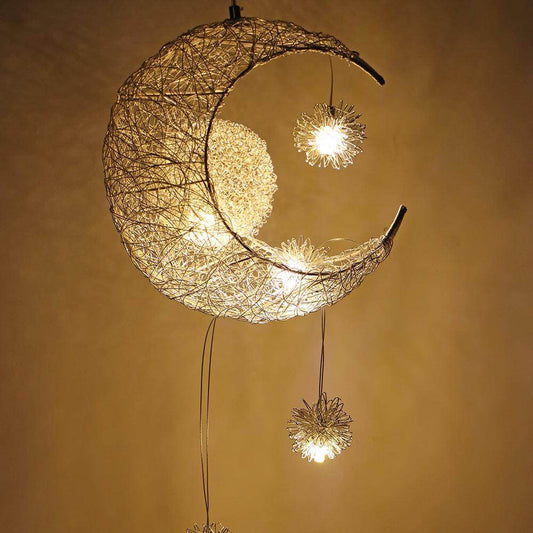 Modern Pendant Lighting Moon Star hanging lights Children Bedroom Lighting Fixture