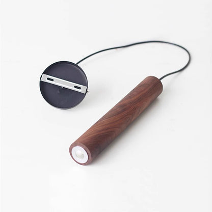 Simple Wood Lamp Bedside Pendant Lights Dining Room Hanging Lamp Living Room Walnut Light LED Indoor Lighting