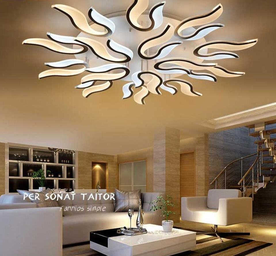 LED Modern Iron Acrylic Fire LED Lamp.LED Light.Ceiling Lights.LED Ceiling Light.Ceiling Lamp For Foyer Bedroom