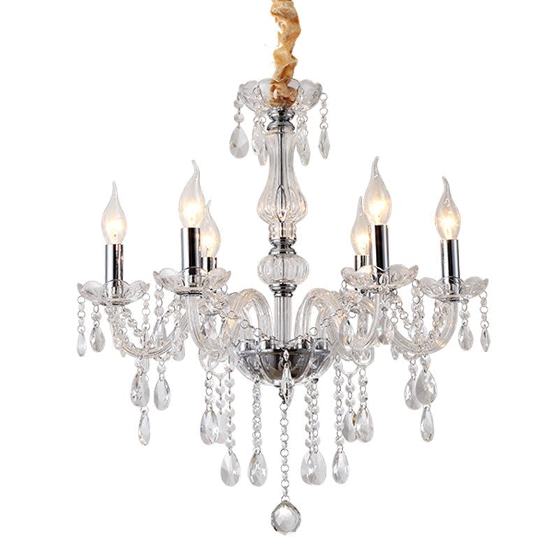 Bedroom Living Room Lamp Hotel European-style Crystal Lamp Restaurant Chandelier Creative Lamps