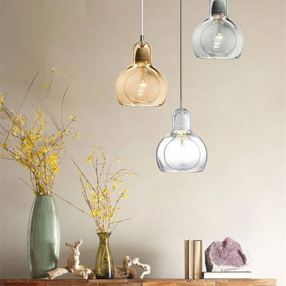Modern Loft Cord Pendant Lights Clear Glass Lampshade Celling Lights With E27 Retro Edison Bulb Indoor Lighting Home Decor