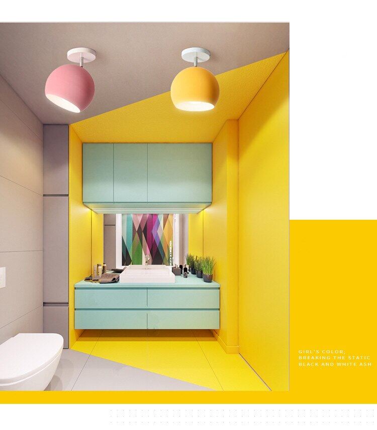 Novelty Indoor Lightings Colorful LED Pendant Lights Marca Lampshade The Corridor Porch Bedroom Dining Living Light Fixture