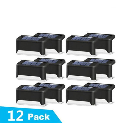 16/8PCS Solar Deck Lights Solar Step Lights Outdoor Waterproof Led Solar Fence Lamp  for Patio Stairs Garden Pathway Step Yard