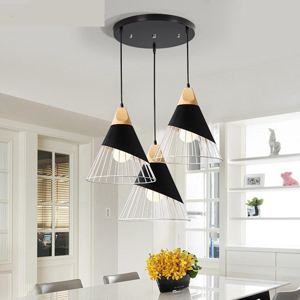 Modern Wood Pendant Lights led hang lamp Colorful Aluminum Pendant Lamps for Living room/Bedroom/Restaurant lights