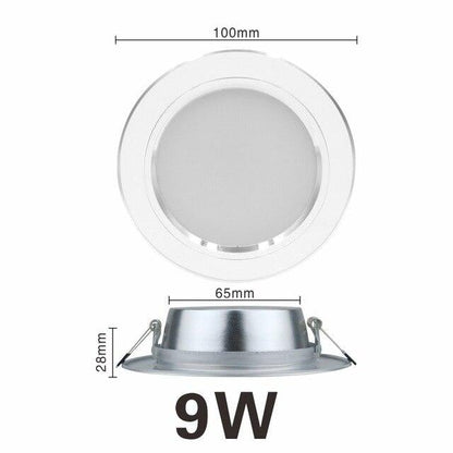LED Downlight 5W 9W 12W 15W 18W Round White Ultra Thin Aluminum Recessed Lamp 220V 230V 240V Led Bulb Indoor LED Spot Lighting