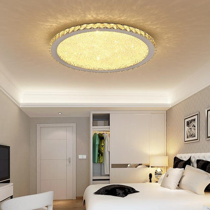 Modern K9 Crystal Circular Square Ceiling+Lights Room Light Suspension Luminaire Plafonnier LED Living Room Lights Lustre