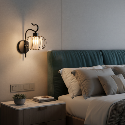Modern Luxury Gold Wall Lamp Nordic Creative Crystal Sconce Living Room Hallway Bedside Indoor LED Wall Light