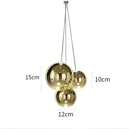 Modern Led Glass Ball Pendant Lamp for Kitchen Dining Room Bedroom Hanging Light Restaurant Chandeliers
