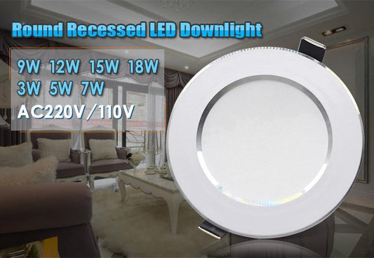 10pcs lot Led Downlights 18W 15W 12W 9W 7W 5W 3W  Ceiling Downlight 2835 Lamps Leds Ceiling Lamp Home Indoor Lighting