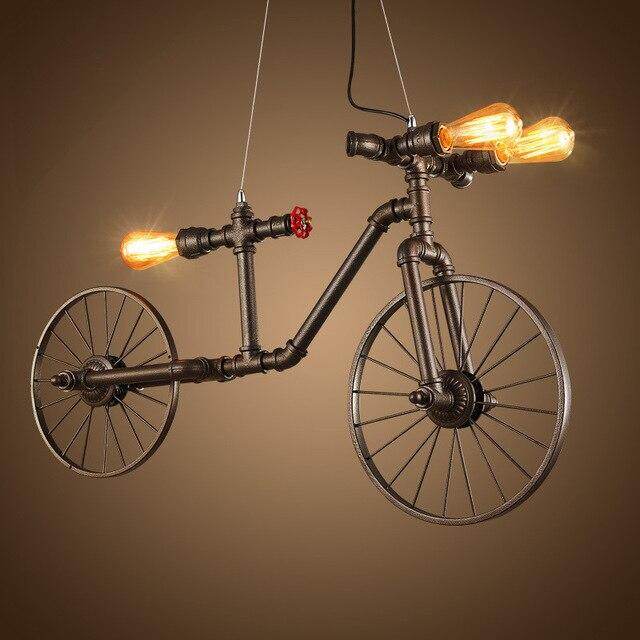 Creative Retro Bicycle Chandelier Industrial Wind Iron Art Craft Light Restaurant/bar/Cafe Decorative Light