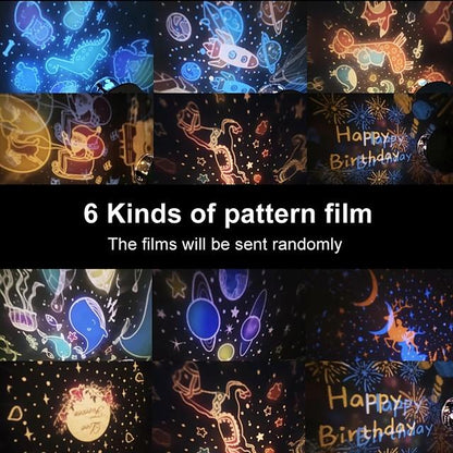 Music Projector Night Light With  Speaker Chargeable Universe Starry Sky Rotate LED Lamp Colorful Flashing Star Kids Baby Gift