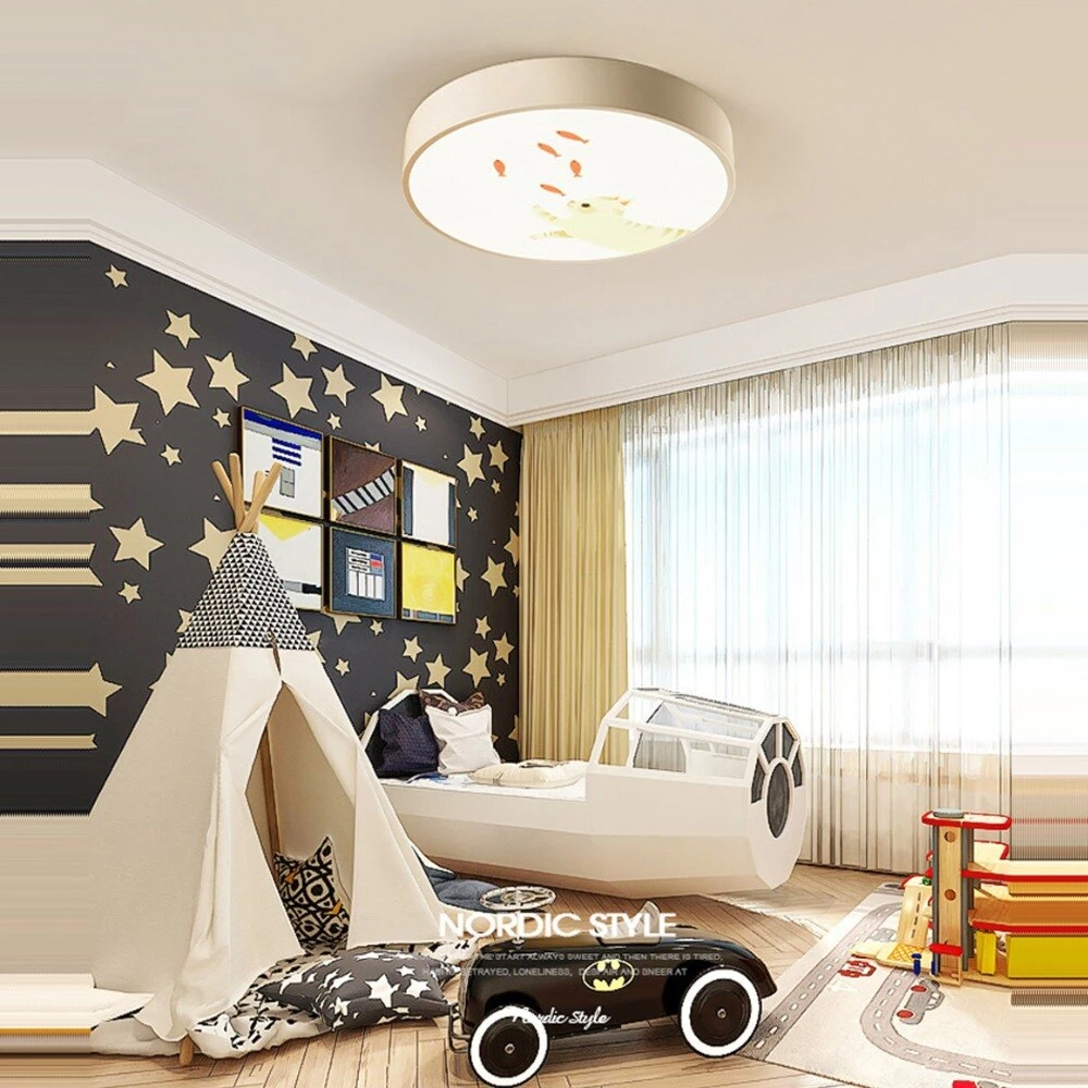 LED Modern Iron Acryl Round 5cm Height Cartoon LED Lamp.LED Light.Ceiling Lights.LED Ceiling Light.Ceiling Lamp For Kid's Room