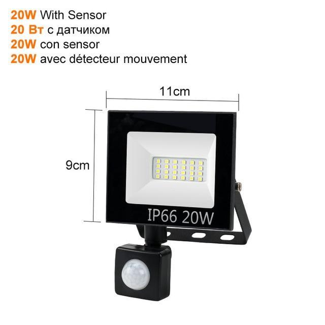 PIR Motion Sensor LED Flood Light 10W 30W 50W Outdoor Floodlight Waterproof Led Spotlight for Garden Wall Street Light