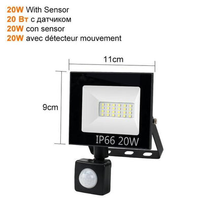 PIR Motion Sensor LED Flood Light 10W 30W 50W Outdoor Floodlight Waterproof Led Spotlight for Garden Wall Street Light