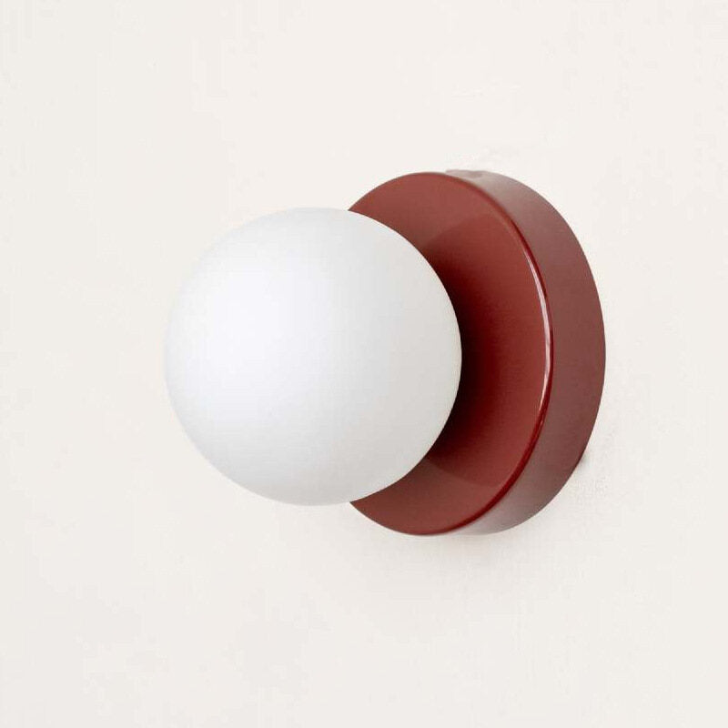 Creative Macaron LED Wall Lamp  Mini Glass Sconce for Balcony Lamp Bedroom Corridor Porch Decor Lighting