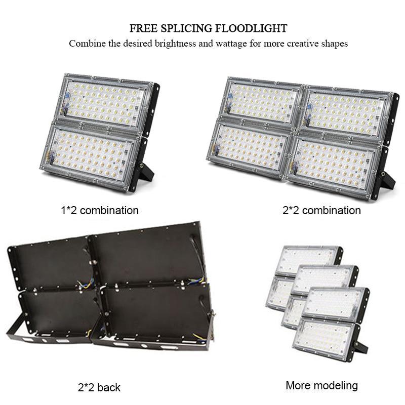 LED Flood Light 100W SMD Floodlight AC 50W LED Spotlight Exterior Waterproof Wall Washer Lamp  Projector Outdoor Lighting