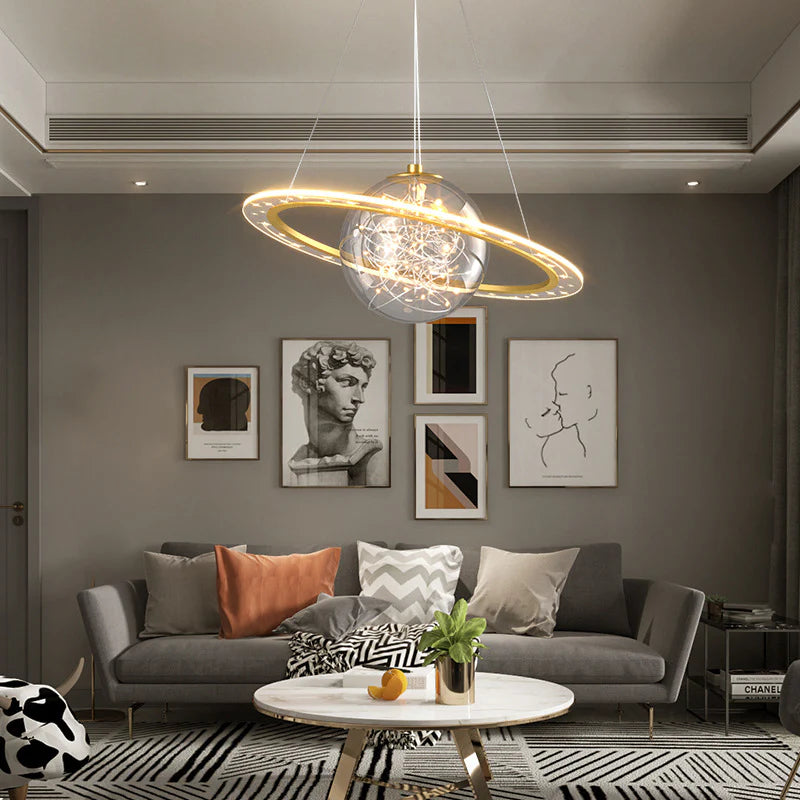Star chandelier led New Acrylic living room bedroom lamp personality creative children's room net red home dining room lamp