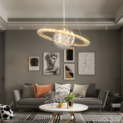 Star chandelier led New Acrylic living room bedroom lamp personality creative children's room net red home dining room lamp