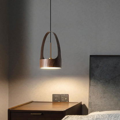 Modern Small Pendant Lights Bedroom Small Chandeliers Nordic Restaurant Wooden Metal Lighting