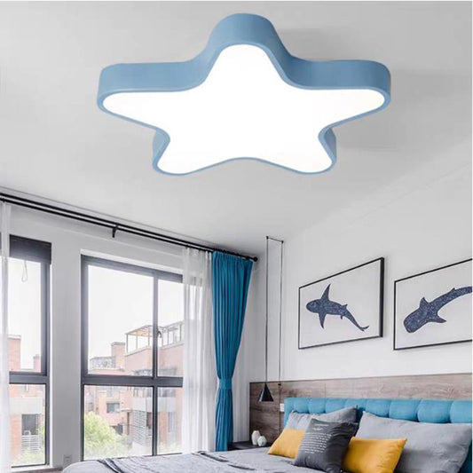 Children's Room Study Lamp Warmromantic Princess Five-pointed Star Ceiling Lamp