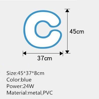 Modern Ceiling LED Lamp The Letter Metal Ironware Acrylic Colorful Iron Light Children Bedroom Indoor Lightings Light Fixture
