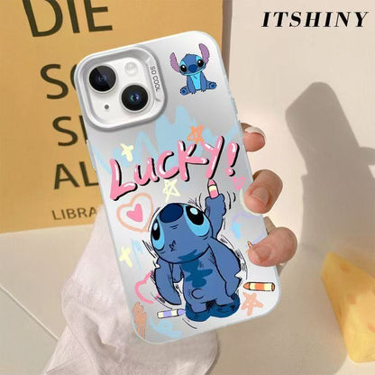 Doodle Sticky For Apple iPhone 17 17Air 16E 16 15 14 13 12 mini Pro Max Plus Colorful Silver Phone case