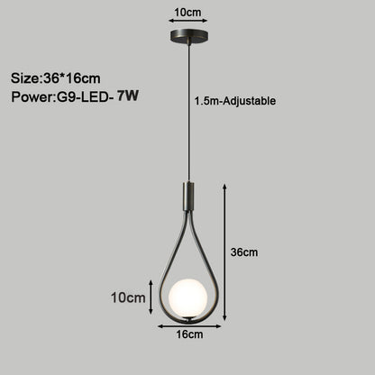 Indoor LED Cord Pendant Lights Chandelier Lamp for with G9 Corridor Nordic LED Hanging Lighting