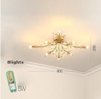 G9 Led Nodic Iron Glass Crystal LED Lamp.LED Light.Pendant Lights.LED Pendant Light.Pendant Lamp For Foyer Bedroom