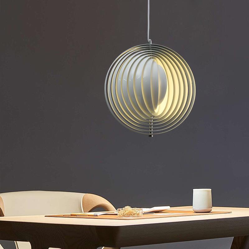 Rotary Moon Chandelier Living Room Bedroom Dining Room Lamps Wrought Iron Lamps