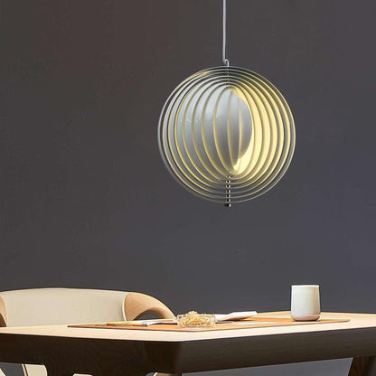 Rotary Moon Chandelier Living Room Bedroom Dining Room Lamps Wrought Iron Lamps