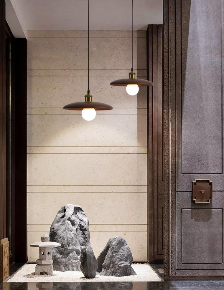 Nordic Solid Wood Lamp Restaurant Chandelier Single Head Art