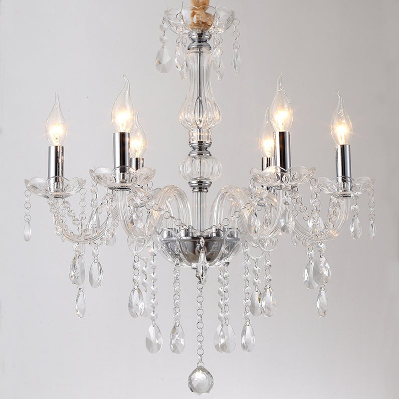 Bedroom Living Room Lamp Hotel European-style Crystal Lamp Restaurant Chandelier Creative Lamps